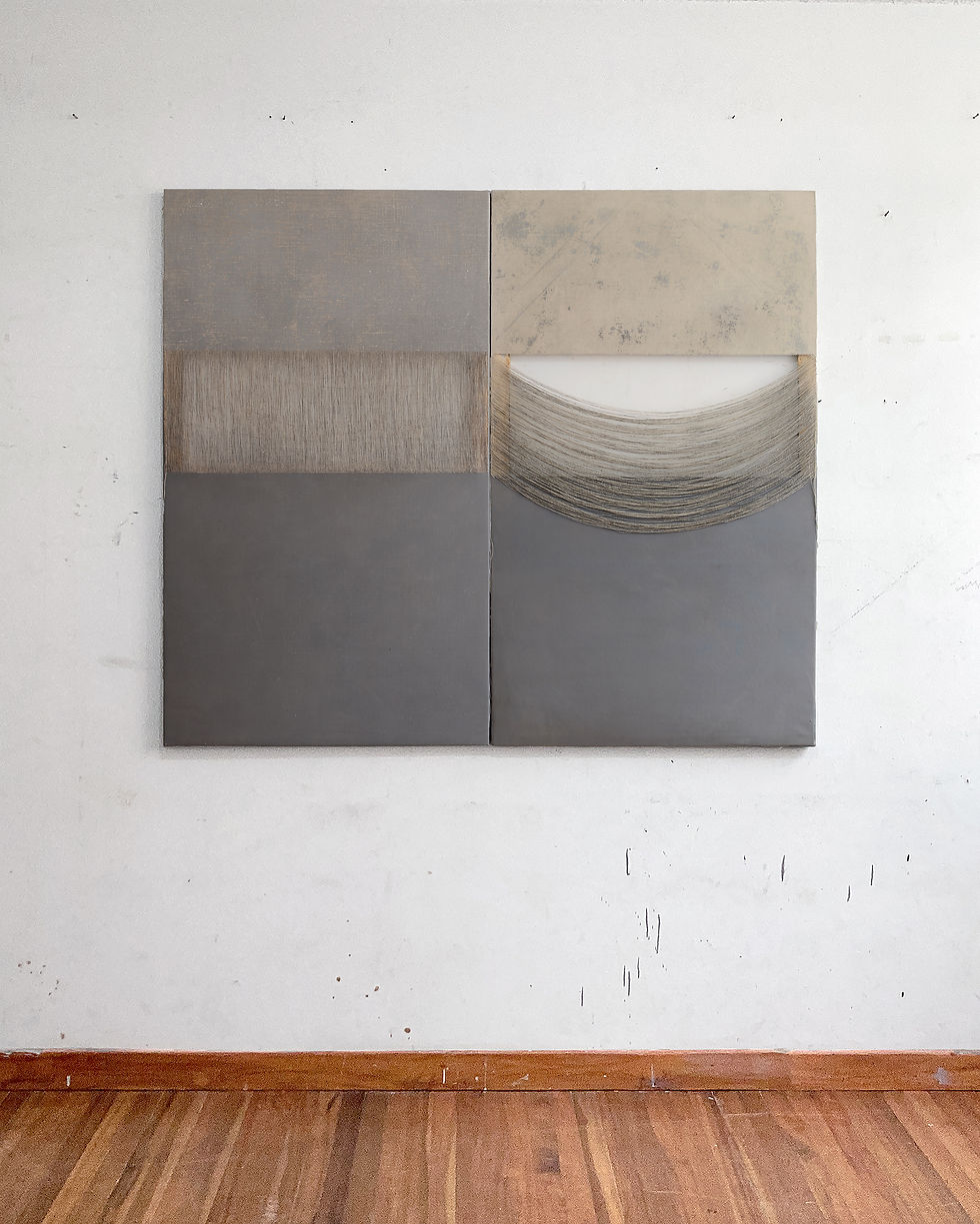 Dos alientos, 2025, diptych, oil on canvas