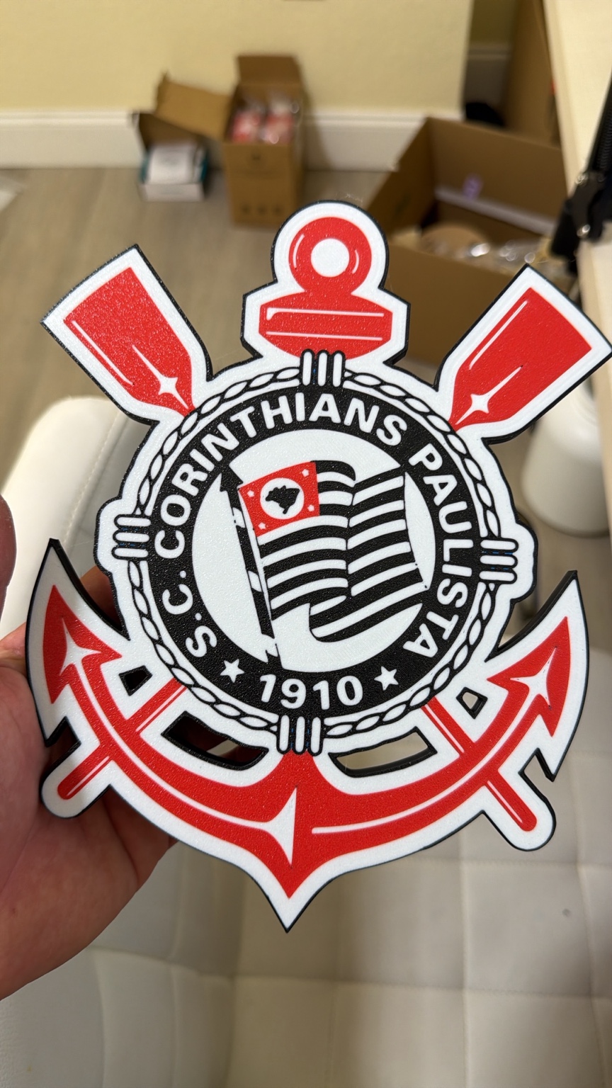 3D printed Corinthians emblem