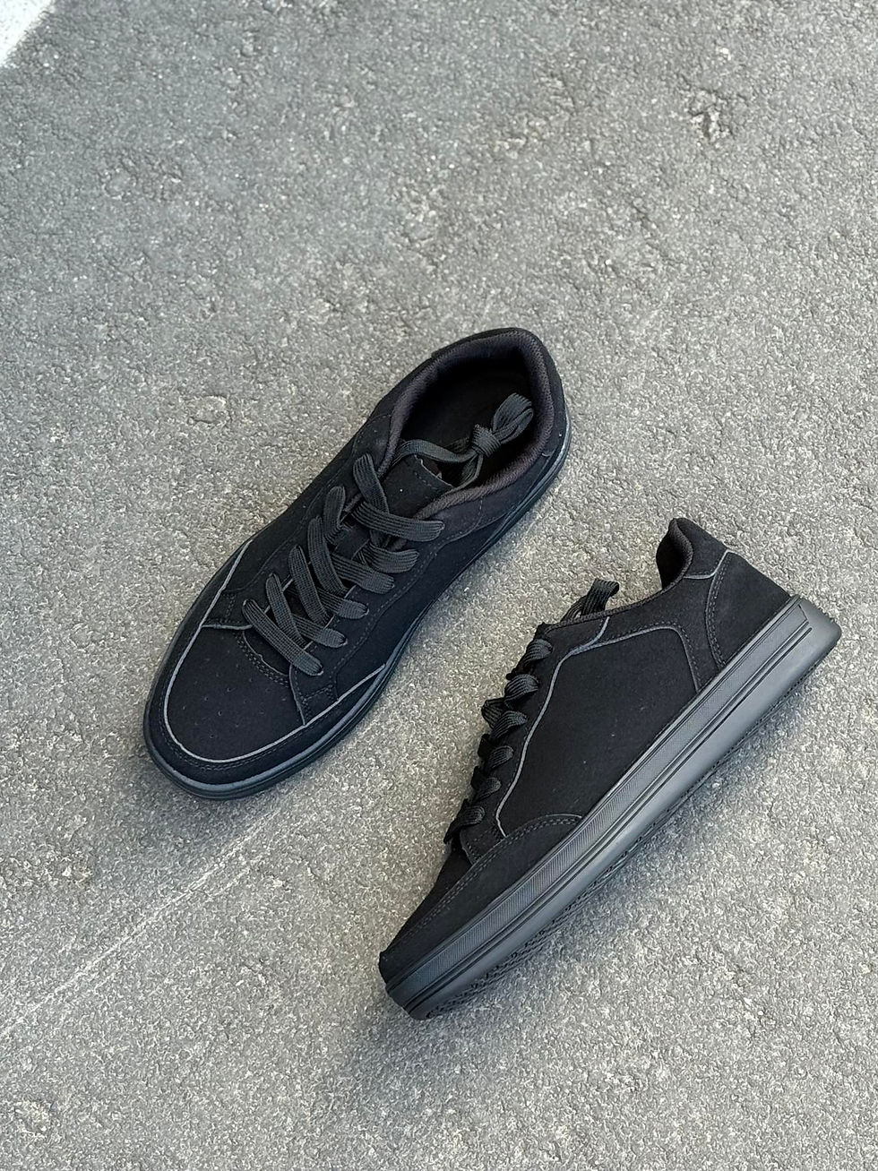 Прев'ю: Кеди чоловічі шкіряні чорні 306