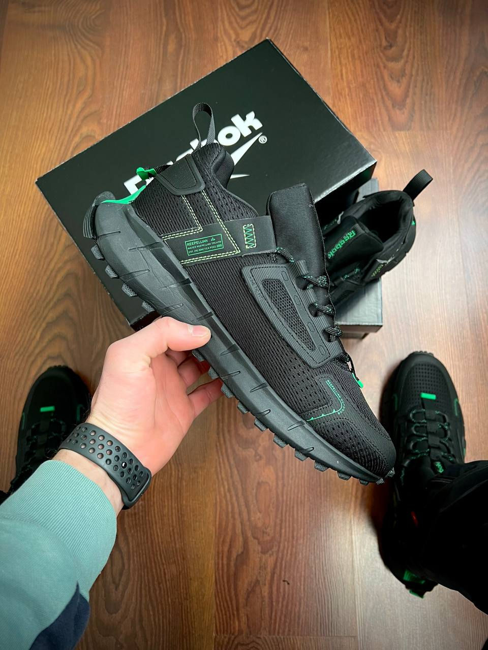 Прев'ю: Кросівки чоловічі Reebok Zig Kinetica Edge Black & Green