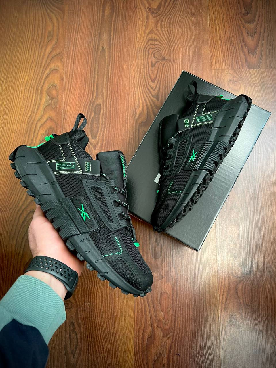 Прев'ю: Кросівки чоловічі Reebok Zig Kinetica Edge Black & Green