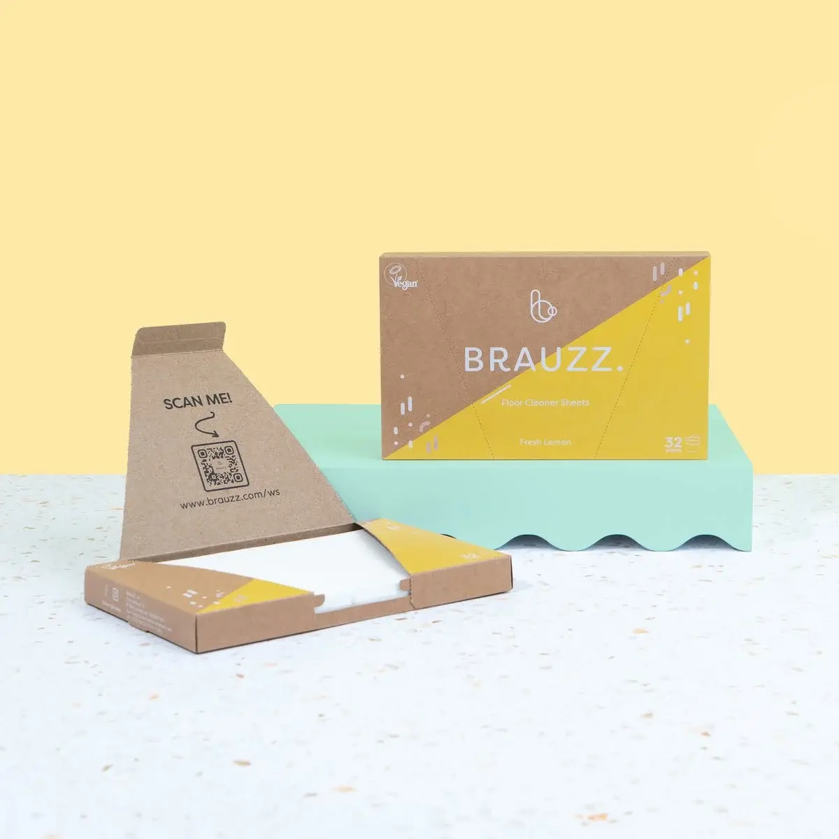 Offene Packung Bodenreinigerstreifen Fresh Lemon