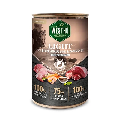 WESTHO Hundenassfutter Light mit Black Angus Rind & Kaninchen