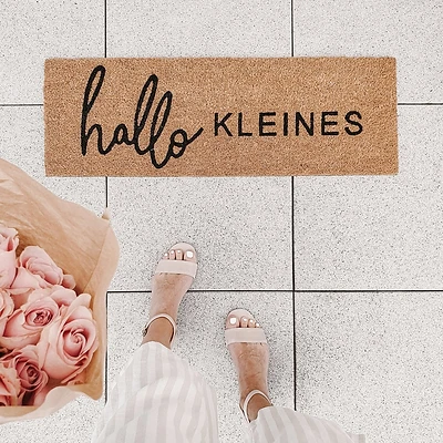 Eulenschnitt Kokos Fußmatte hallo KLEINES