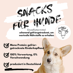 Inhaltsstoffe Kau Snack Rinderkopfhaut