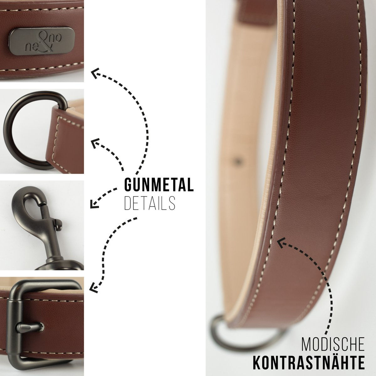 Details des Halsband Leine Sets von ne&no