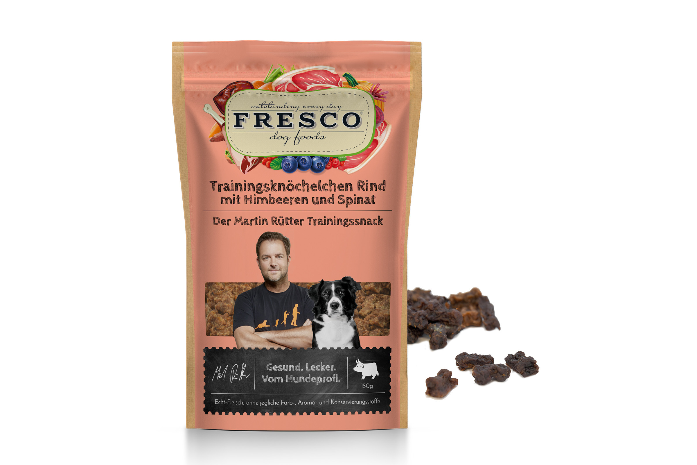 FRESCO Trainingsknöchelchen Rind mit Himbeeren & Spinat