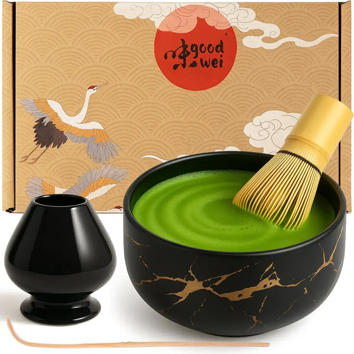 Das Matcha Set Black Marmor