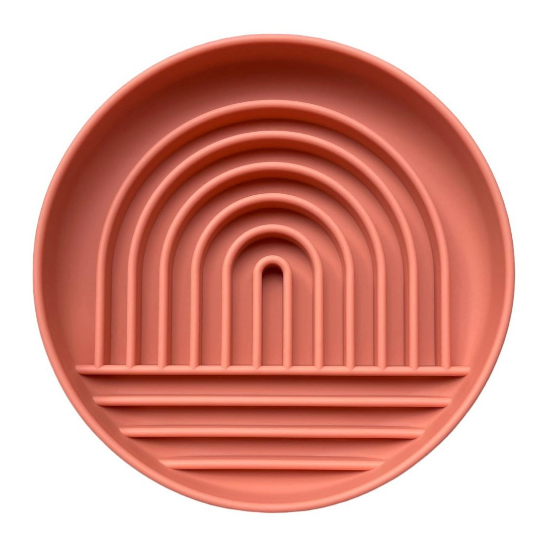 Trimmi Antischlingnapf Schleckmatte für Hunde in Terracotta