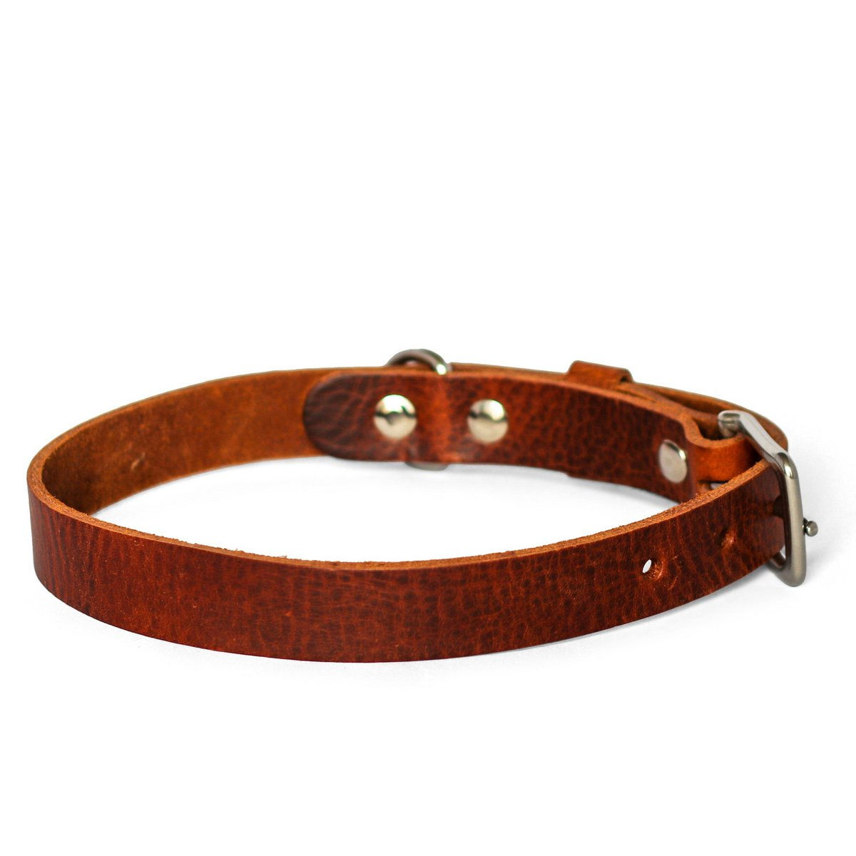 Lederhalsband mit Altmessing BeschlÀgen