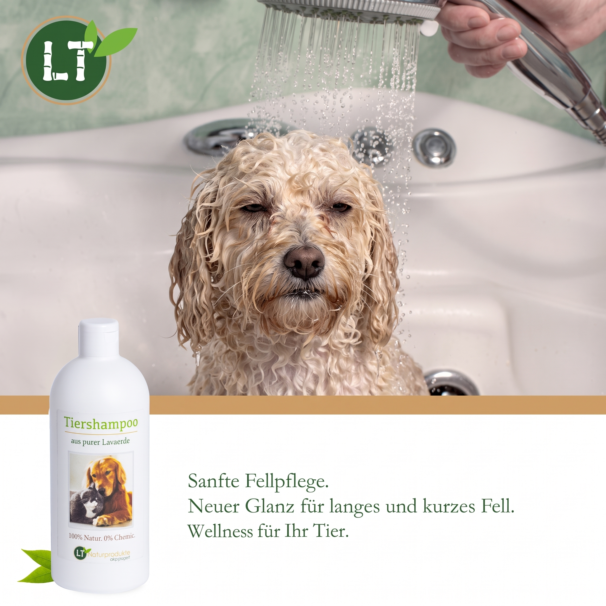 LT Naturprodukte Tiershampoo aus purer Lavaerde