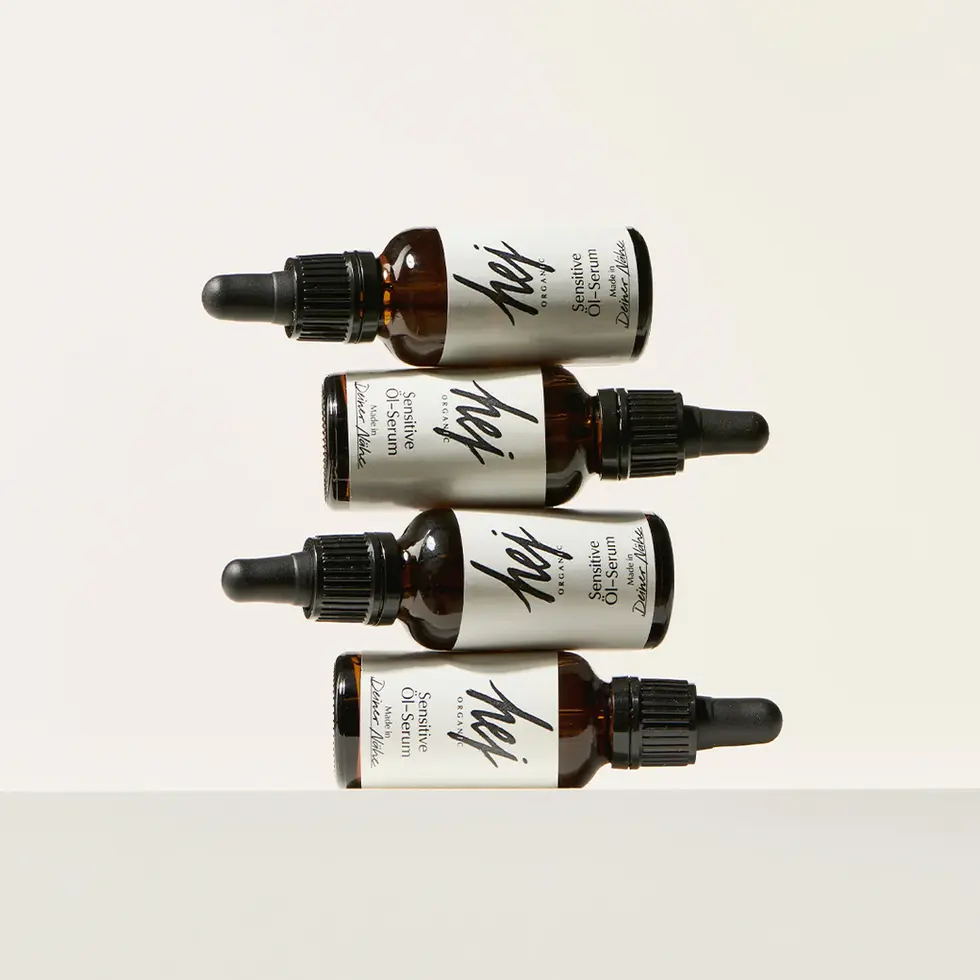 4 Flacons der Sensitive 24 H Creme von hej ORGANIC