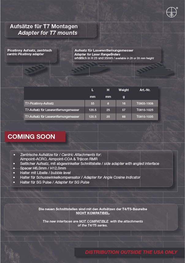 WELTNEUHEIT: Die neue T7 Montage