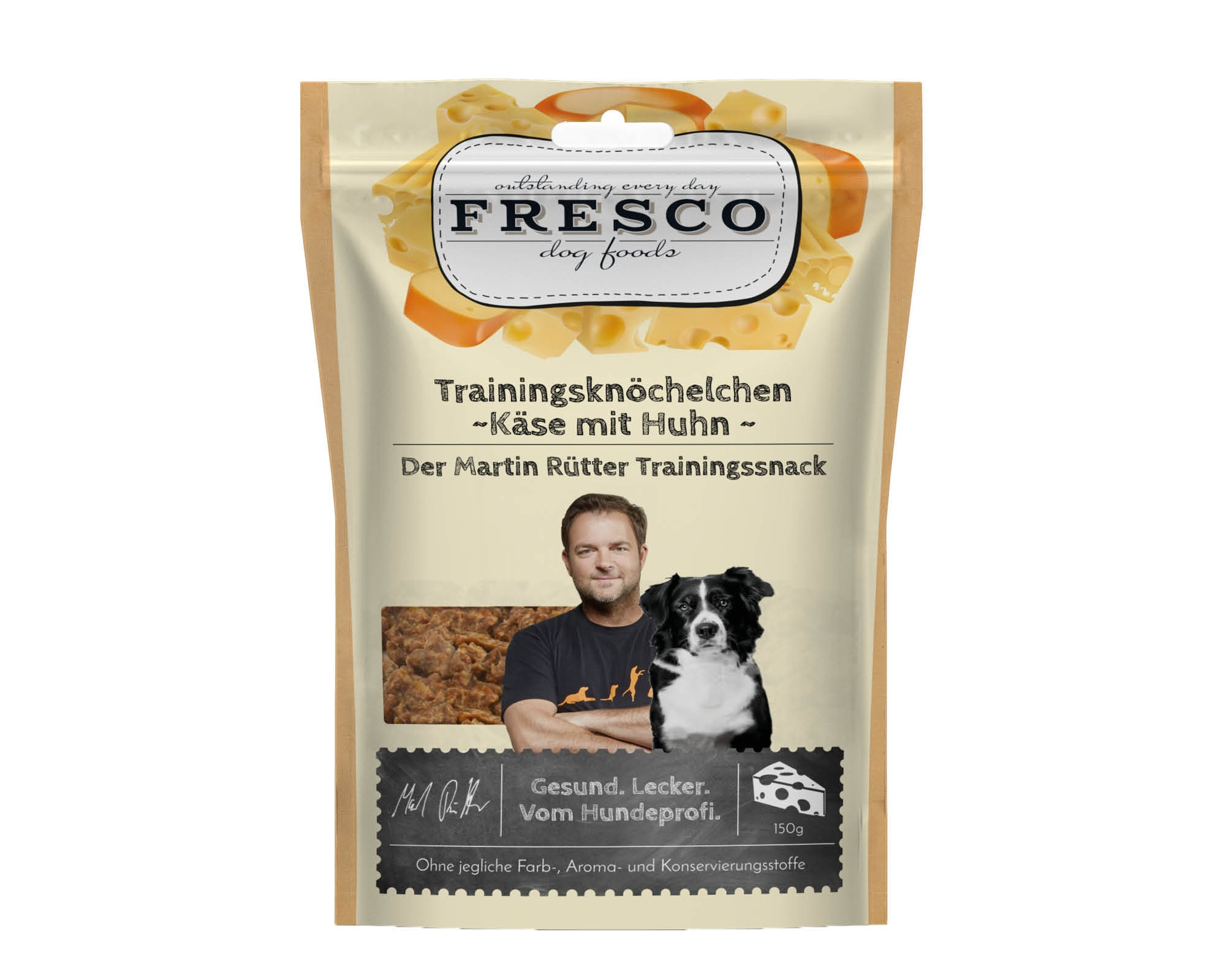 FRESCO Martin Rütter Trainingsknöchelchen Käse mit Huhn | 5er Pack