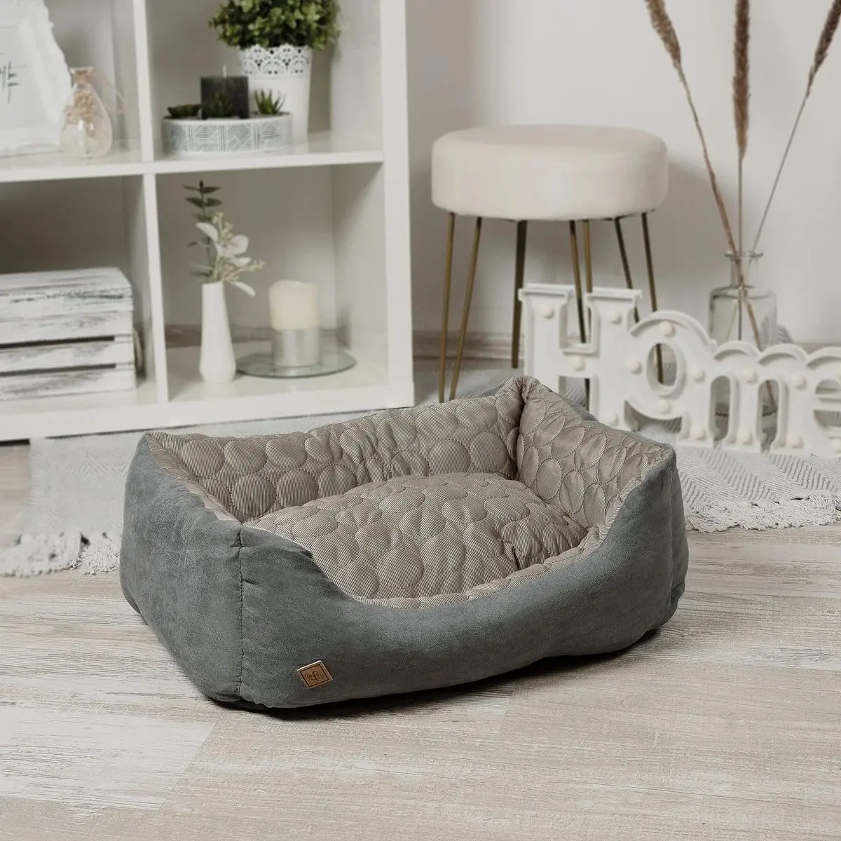 ne&no® | Hundebett | Hundesofa |Komfort Hundebett | Blau & Grau