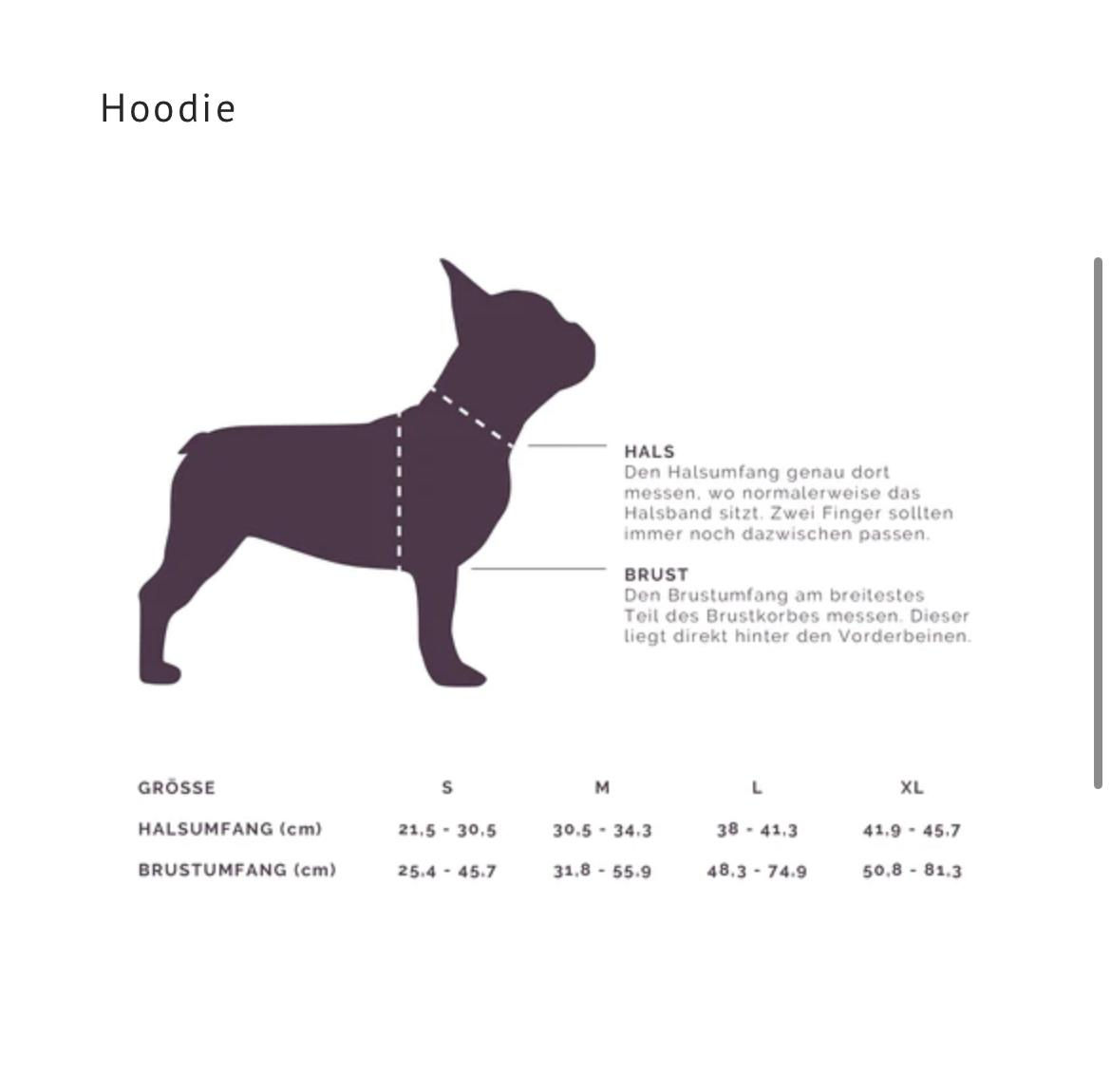 Die GröĂenĂŒbersicht der FK Hundegeschirre