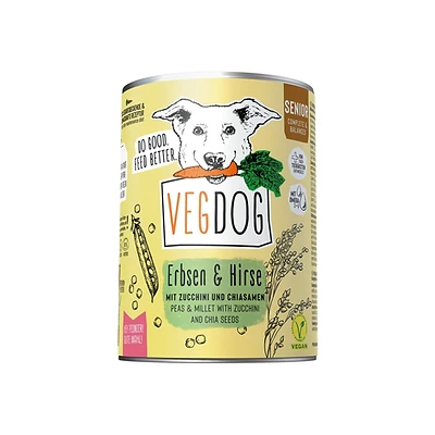 VEGDOG SENIOR Erbsen & Hirse | 6 x 800 g
