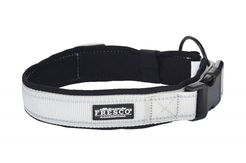 FRESCO Hundehalsband Schwarz & Grau