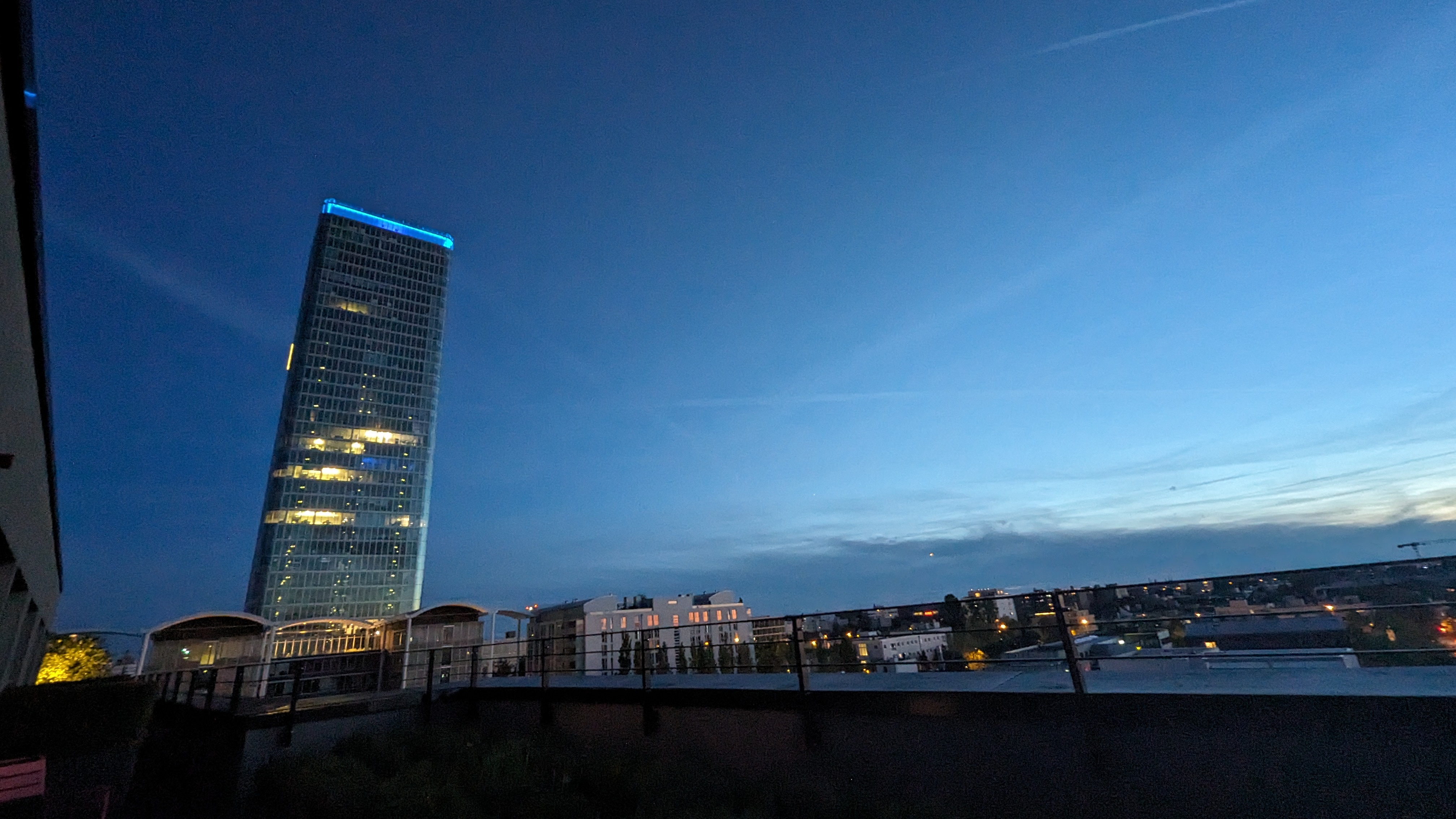 Blick auf den O2 Tower München