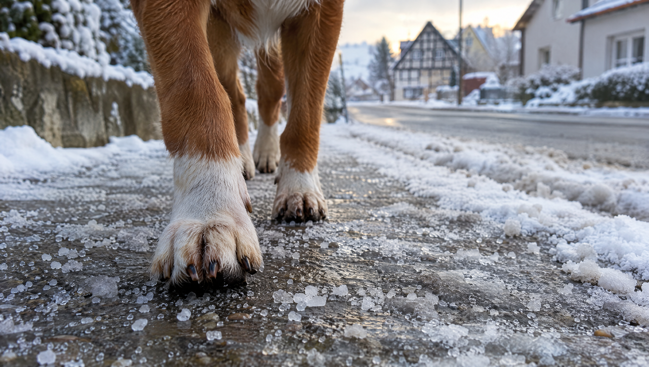 Pfotenpflege im Winter: Schutz vor Streusalz und Eis