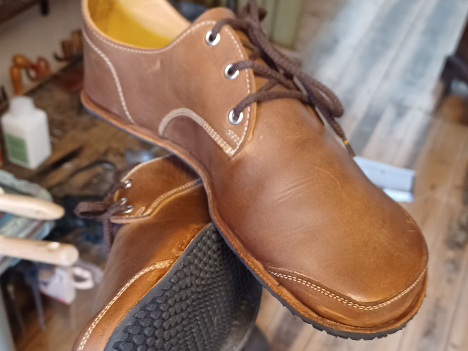 Handgefertigte braune Lederschuhe