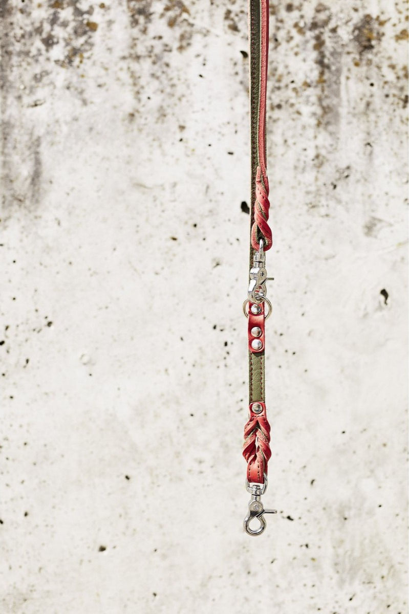 LABONI | Hundeleine | EDELWEISS | verstellbare Führleine | Lederleine