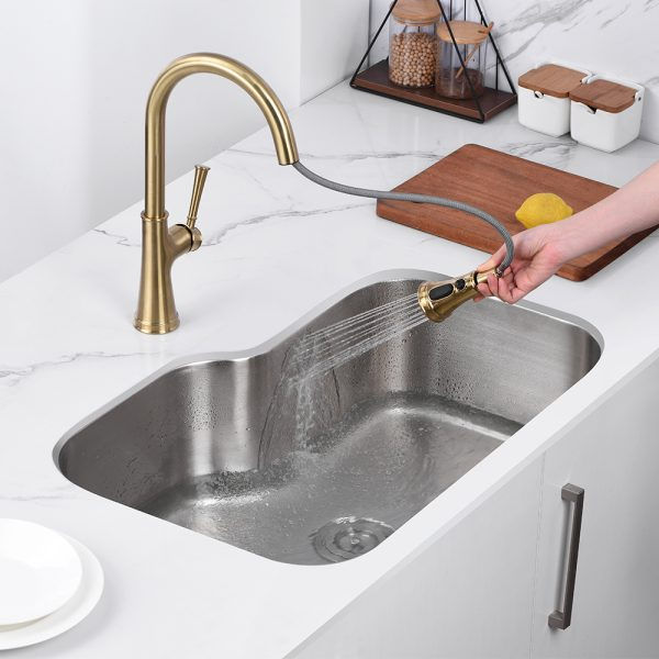 31″ AquaEdge Single Bowl Kitchen Sink
