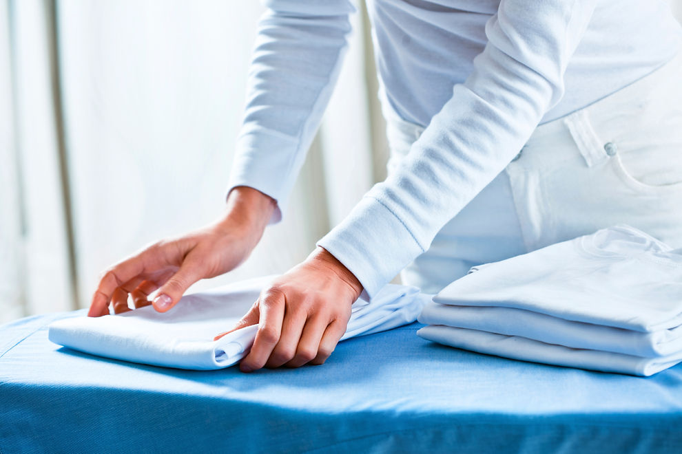 Folding White Clothes