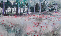 Champ de Coquelicots à la roseraie