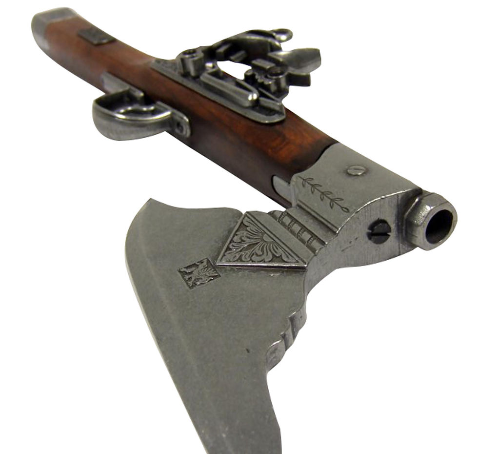 Thumbnail: Réplique décorative Denix de pistolet hache du XVIIème siècle