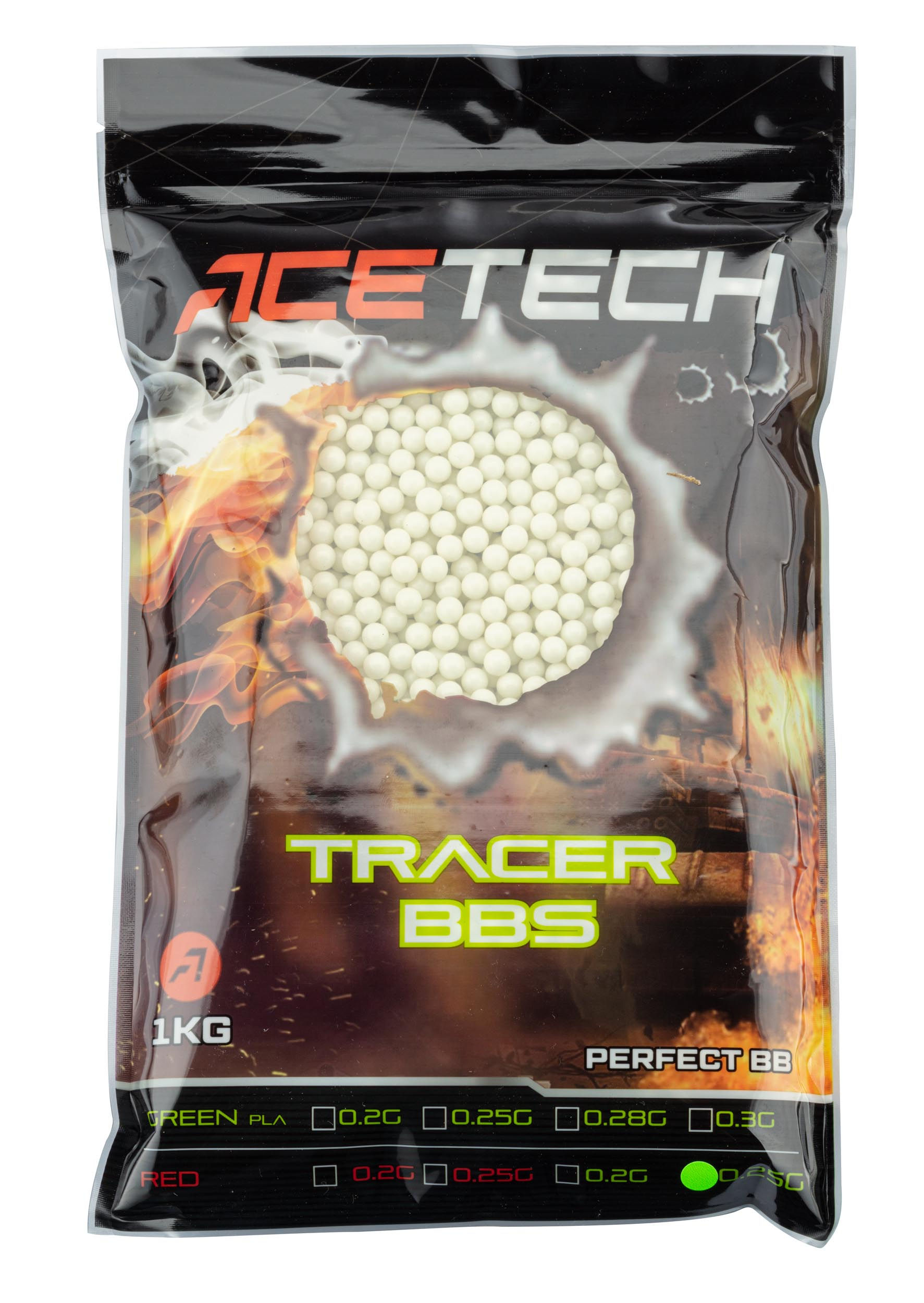 Billes Tracer 0.20g x 5000 vertes en sachet