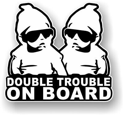 Sticker for twins, baby on board 