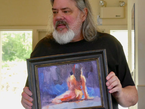 Doug Swinton did a workshop on "Setting Yourself Up for Success: The Art of Pre-Painting Preparation."