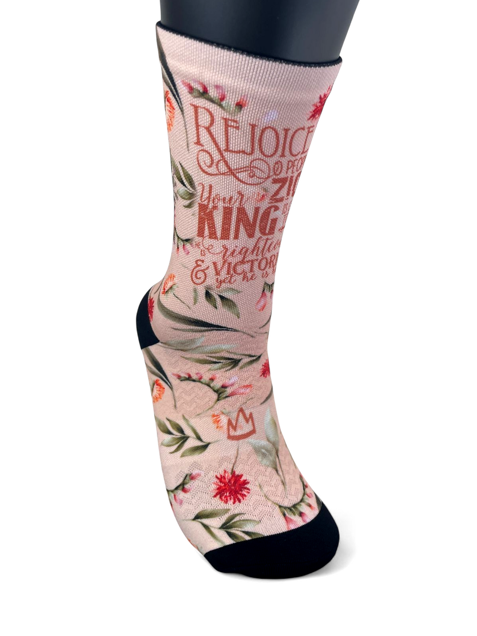 Thumbnail: Your King Comes to you, Gentle and Riding on a Donkey Socks