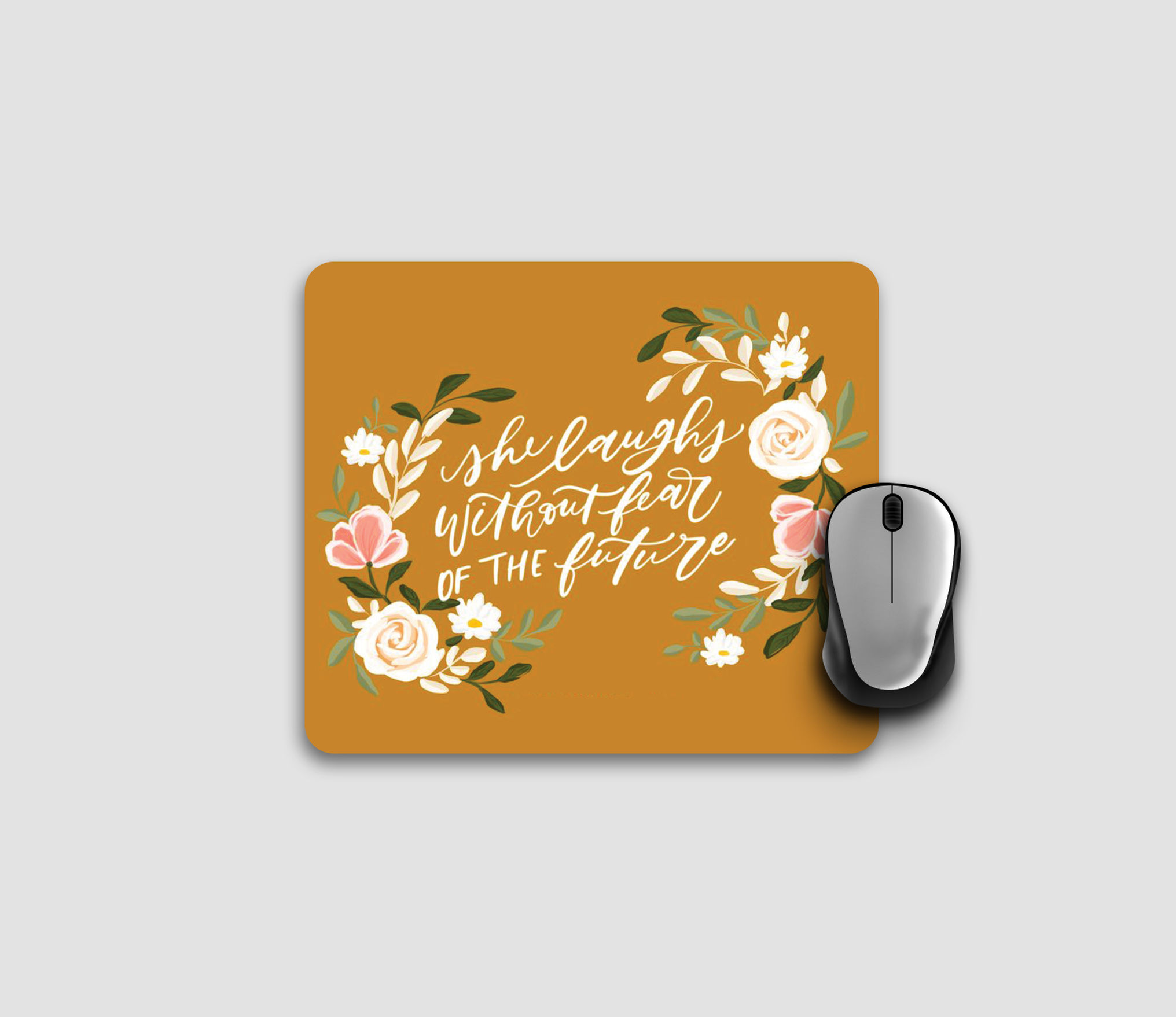 She Laughs Without Fear of The Future Mousepad