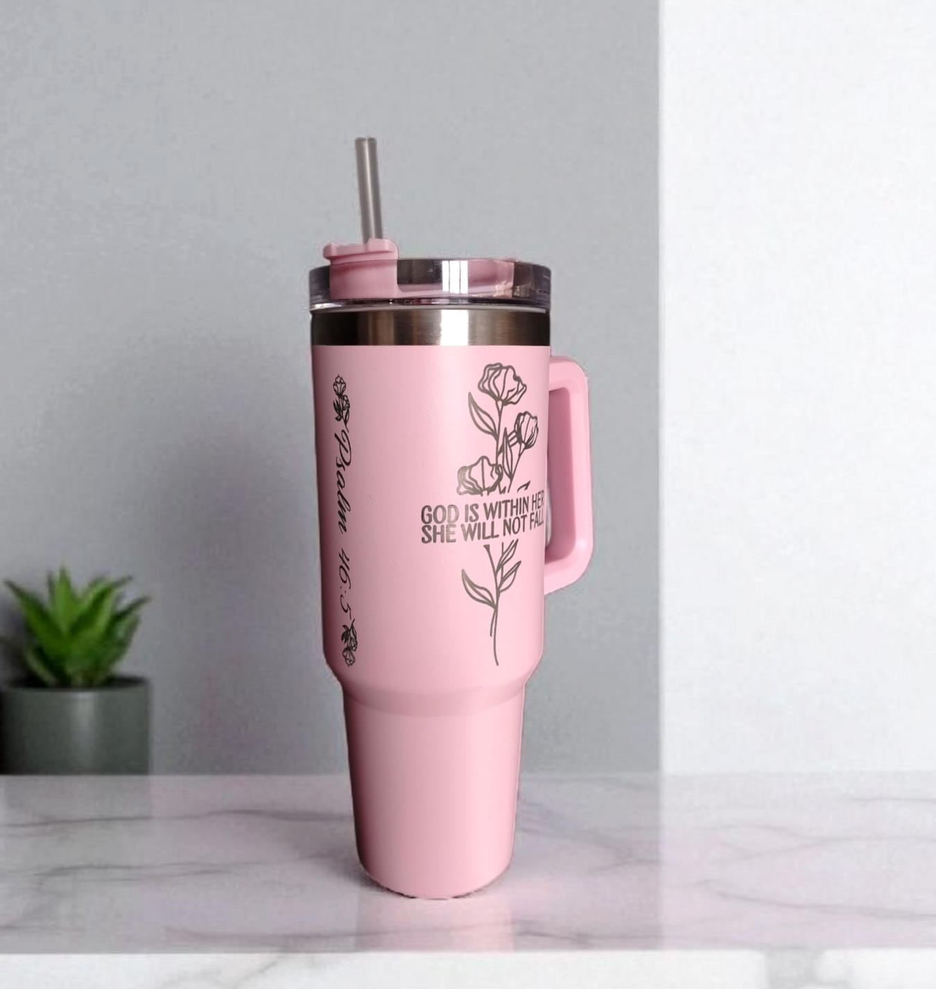 God is within Her Pink Travel Mug