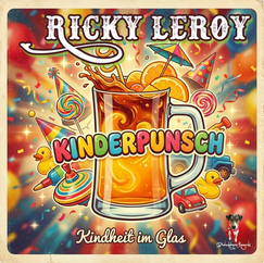Ausgelassene Partyszene mit tanzenden Menschen und Getränkebechern, passend zum Ballermann-Song ‚Kinderpunsch‘ von Ricky Leroy.