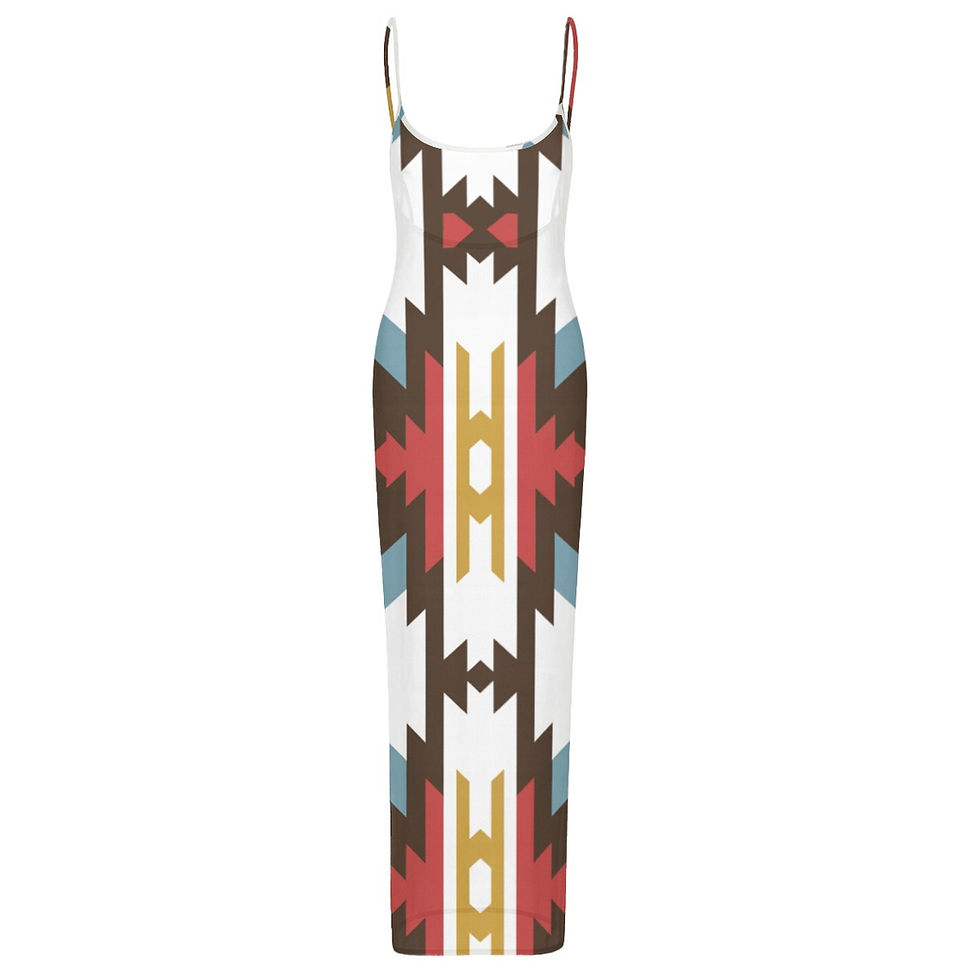 FROSTY |:| Sheer Mesh Backless Spaghetti Strap Maxi Dress