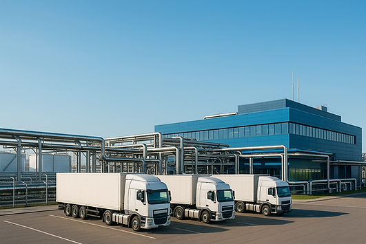 Julio Cesar Campos Martinez* liderando operaciones en un hub logístico avanzado para distribución de combustibles, destacando innovación en *Energroup*