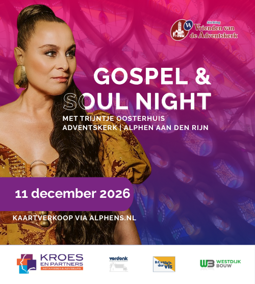 Trijntje Oosterhuis naar jubileumeditie Gospel & Soul Night in Alphen aan den Rijn