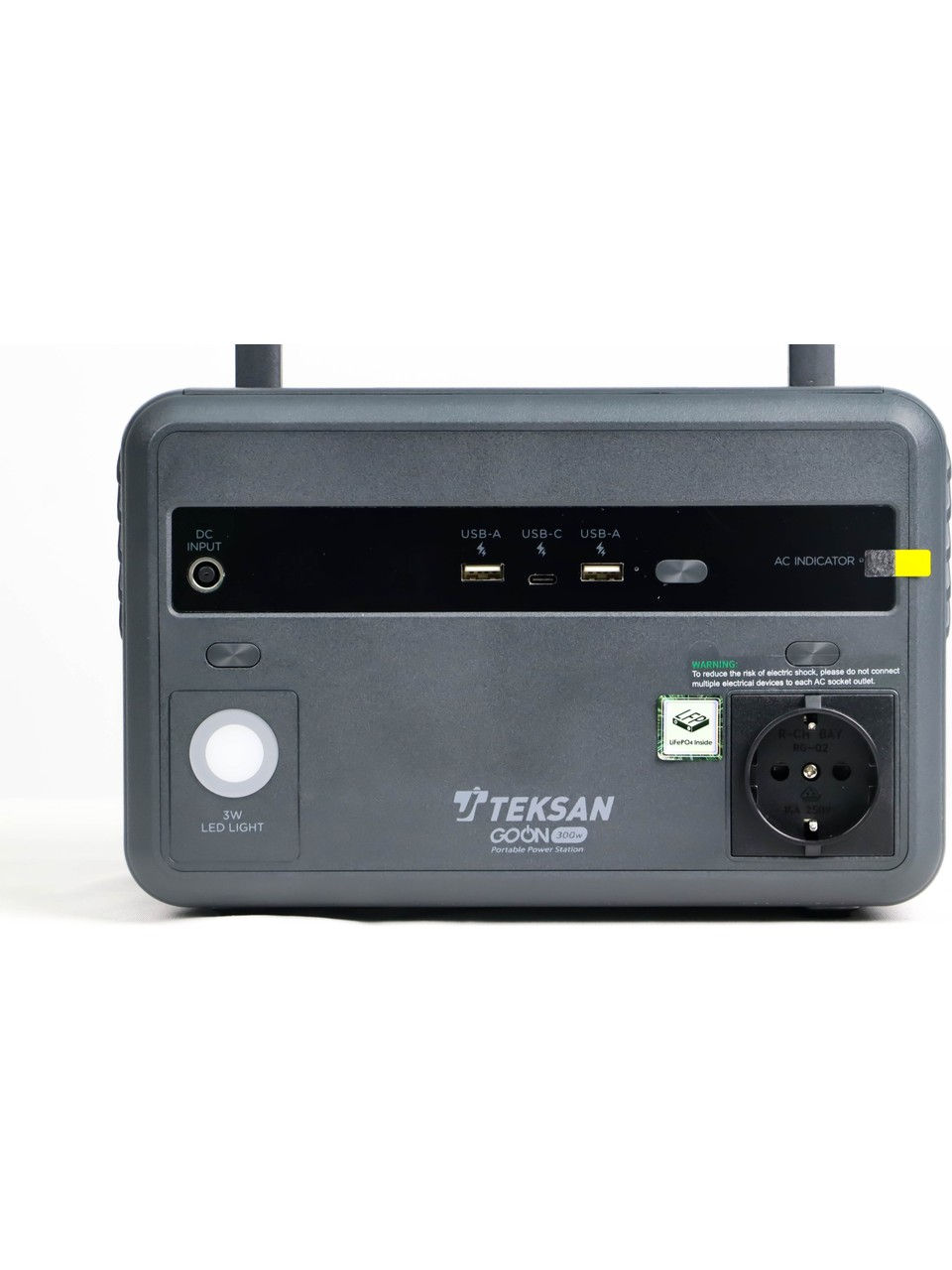 Küçük resim: Teksan GO ON 300W Taşınabilir Güç İstasyonu, Güneş Paneliyle Şarj Desteği, Hafif
