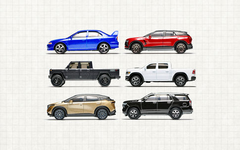 火柴盒｜「可动部件」：三菱蓝瑟/Bollinger B2/道奇公羊皮卡/雪佛兰开拓者/日产艾睿雅/雪佛兰塔河