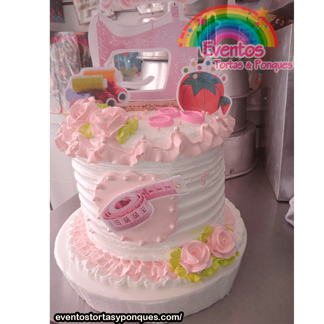 Torta De Cumpleaños Para Mujer Maquina de Coser
