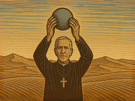 Teilhard de Chardin offering the Mass on the World.