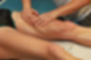 Sports massage on leg