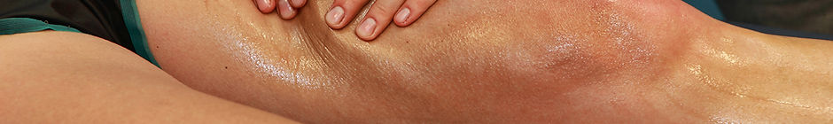 Sports massage on leg