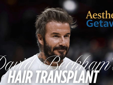 David Beckham showing fuller hair after rumored hair transplant, looking confident in public appearance.