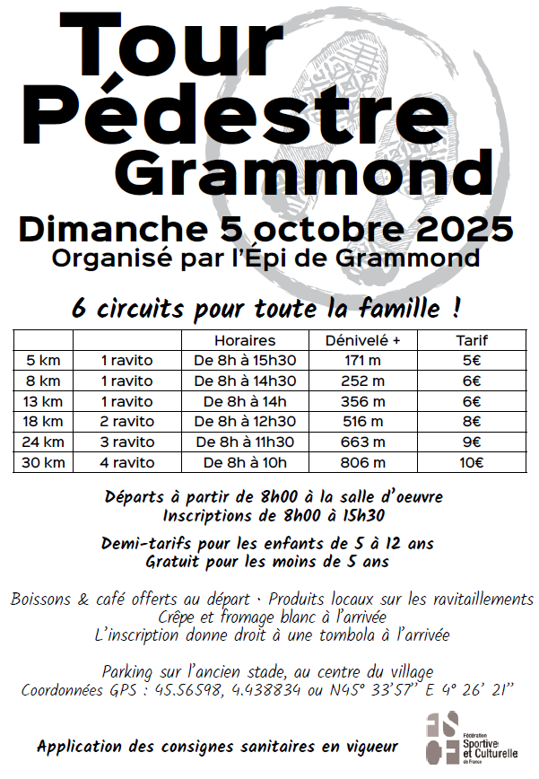 Tour pédestre 2025