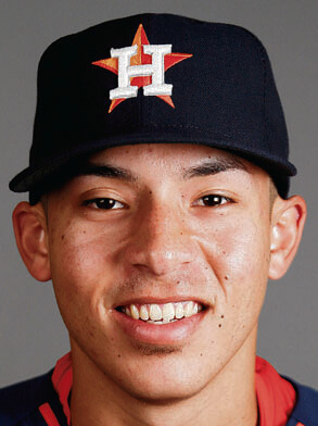Carlos Correa’s early rookie-year smile showing natural spacing, imperfect alignment, and untreated teeth
