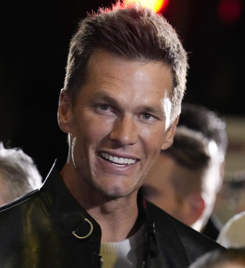 Close-up of Tom Brady’s Hollywood smile at a red carpet event